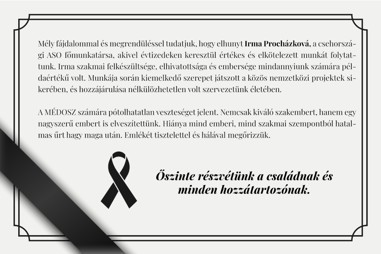 Gyászhír - Elhunyt Irma Procházková