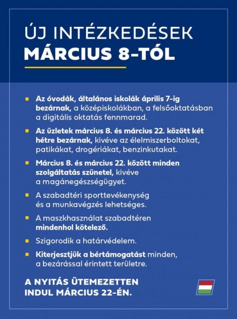 Jön a zárás, ezek lesznek a szigorítáok március 8-tól