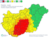 Figyelem! A piros fokozatnak megfelelő heves zivatarok is kialakulhatnak!